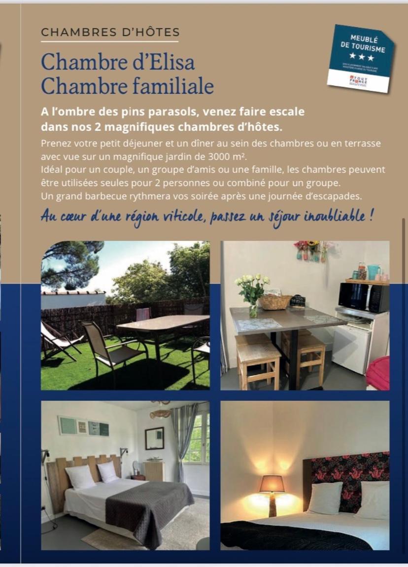 Chambres D'Elisa Saint-Morillon Buitenkant foto
